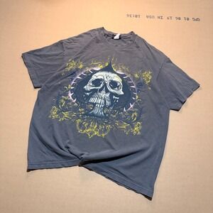 2007 Miami Ink T-Shirt XL Grey Excellent Skull Spade Tattoo Graphic Tee